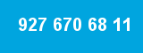 927 670 68 11 927 670 68 11